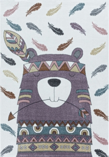Kinder Teppich Fabio rechteckig - 140x200 cm - Violett