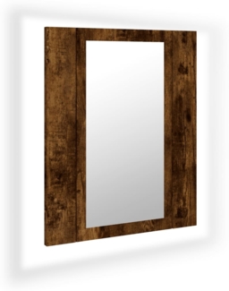 vidaXL LED-Spiegelschrank Räuchereiche 40x12x45 cm Holzwerkstoff 822833