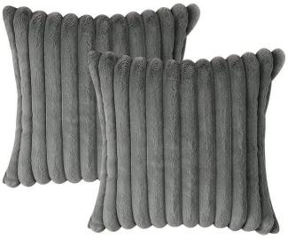 HAUSS SPLOE Kissenbezüge Kissenbezug 2 Stück Kissenhülle Dekokissen Sofakissen Couchkissen, (2 Stück), Waschbar Sofakissen Couchkissen Bezug Sofa Schlafzimmer