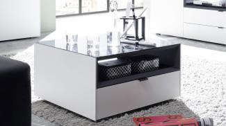 Micelli Couchtisch 0731 CT-02 weiss matt anthrazit matt 70 x 40 x 69 cm