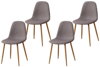 HTI-Living Polsterstuhl Esszimmerstuhl SavannahW 4er-Set Grau (Set, 4 St), Vierfußstuhl