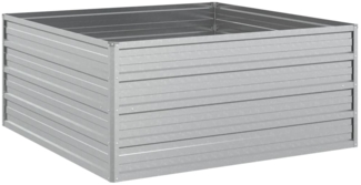 vidaXL Garten-Hochbeet 100x100x45 cm Verzinkter Stahl Silber 316885