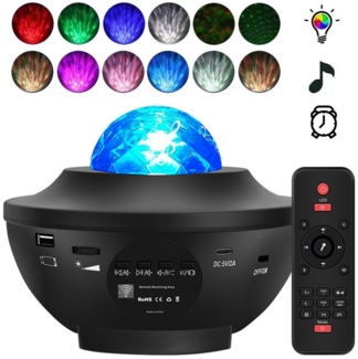 Merry 2024 LED-Sternenhimmel LED Sternenhimmel Projektor,Galaxy Sternenhimmelprojektor, Lampe Sternenhimmel mit Bluetooth/Musik Lautsprecher/Timer