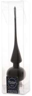 Kaemingk Christbaumspitze, Christbaumspitze Glas 26cm schwarz matt