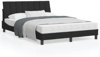 vidaXL Bettgestell ohne Matratze "Hanko" Schwarz 140x200 cm Samt 3207851