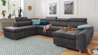 sit&more Wohnlandschaft Riva U-Form, wahlweise mit Bettfunktion