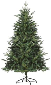 HOMCOM Künstlicher Weihnachtsbaum Christbaum 946 Zweige Metallfuß PVC, Kunsttanne, 95 x 150 cm (BxH), grün