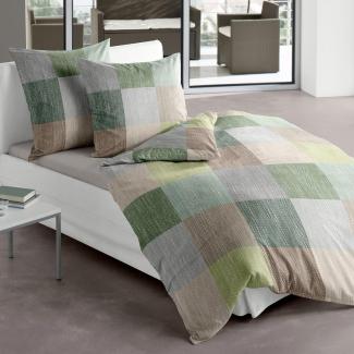 Traumschlaf Bettwäsche Salem oliv|155x220 cm + 80x80 cm