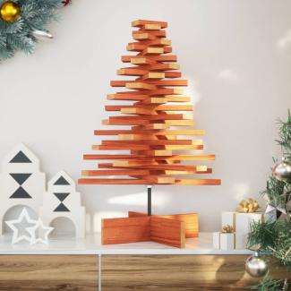 vidaXL Weihnachtsbaum Holz zum Schmücken 80 cm Massivholz Kiefer 858203