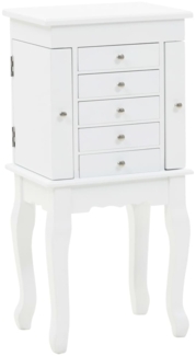 vidaXL Freistehende Schmuckvitrine Weiß [246960]