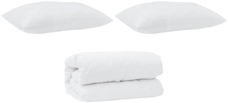 vidaXL Sommerdecke mit Kissen 2 pcs Weiß Daunenfeder 3376243