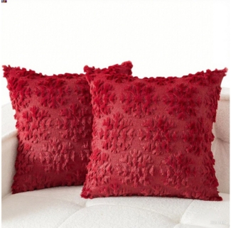 Coonoor Kissenbezug Weihnachten Wolle Kissenbezüge Weicher Plüsch Kurzer Wollsamt, (2 Stück)