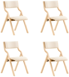 SoBuy Klappstuhl FST40, Küchenstuhl, Esszimmerstuhl, Holzstuhl, Faltbar, Küche, Büro, Küchenstuhl mit gepolsterter Sitzfläche und Lehne