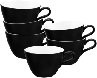Seltmann Weiden Life Fashion Milchkaffeetasse 370 ml 6er Set - Glamorous Black