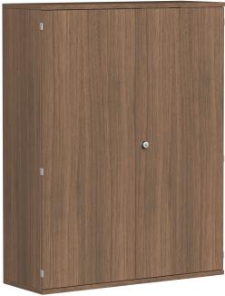 Garderobenschrank mit ausziehbarem Garderobenhalter, 120x42x154cm, Nussbaum