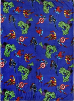 Plaid MARVEL Avengers Bettdecke/Decke dunkelblau 120x150 cm, Sarcia. eu