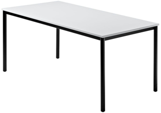Besprechungstisch DR16 160x80cm 4-Fuß Grau Gestellfarbe: Schwarz