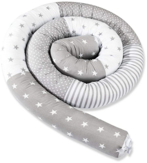 Amilian Nestchenschlange Bettschlange 210cm - Seitenschläferkissen - Nestschlangen, (Nestchenschlange für Kinderbett, Nestchen, Bettumrandung als Kopfschutz, Kantenschutz für Ihr Babybett), Nestchen - Bettumrandung als Kopfschutz - Kantenschutz für Bab...