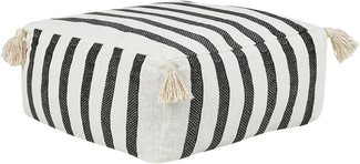 Bodenkissen ASHTI Baumwolle Schwarz-Weiß