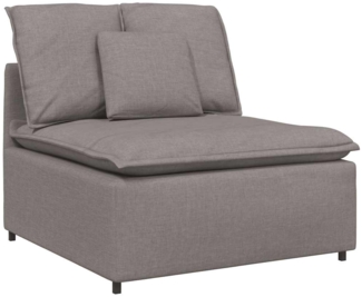 vidaXL Modulares Sofa Mittelmodul mit Kissen Taupe 100 cm 4104422