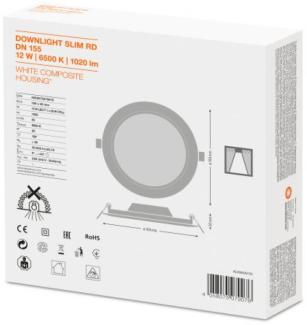 LEDVANCE DOWNLIGHT SLIM ROUND 155 12 W 6500 K WT