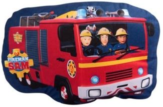 United Labels® Dekokissen Feuerwehrmann Sam - Feuerwehr Einsatzwagen - Formkissen