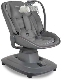 Cangaroo Babywippe Hera elektrisch, Musik, Moskitonetz, 360-Grad-Drehung, Timer dunkelgrau