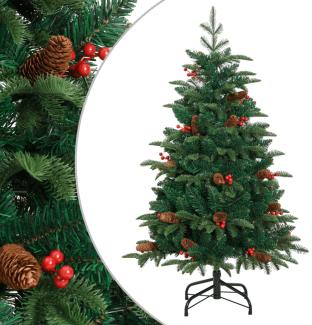 vidaXL Künstlicher Weihnachtsbaum Klappbar mit Zapfen Beeren 120 cm 358374