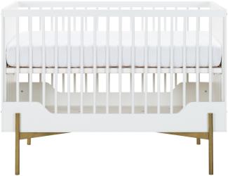 Kidsmill Boutique Babybett Weiß / Brass 60 x 120 c