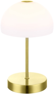 LED Tischleuchte, Touch on/off, Glas opal, H 27 cm