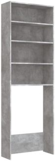 vidaXL Waschmaschinenschrank Betongrau 64x24x190 cm 808408
