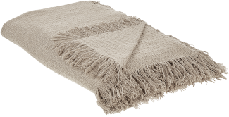 Tagesdecke YERBENT Baumwolle 200 x 220 cm Taupe Kein Muster