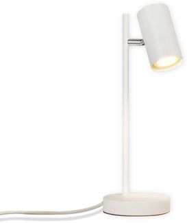 ZMH Nachttischlampe Schlafzimmer Tischlampe weiß schwenkbar 350° GU10 Metall Büro