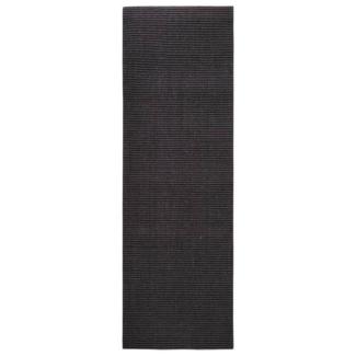 Teppich Natur Sisal 80x250 cm Schwarz