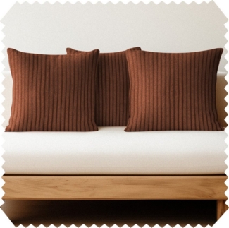 novely® Dekokissen 3er Set Dekokissen PORTO Cord-Optik Kissen Kissenbezug 40x40cm Füllung, Cord-Optik, Samtige Haptik, Fusselfrei, versteckter Reißverschluss