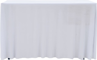 vidaXL 2 Stück Stretch-Tischdecken mit Rand Weiß 243 x 76 x 74 cm 133586