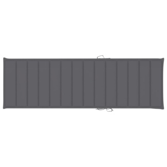 vidaXL Sonnenliegen-Auflage, Polyester anthrazit, 200 x 70 x 3 cm