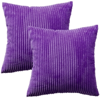 Coonoor Kissenbezüge Kissenhülle Kordsamt Zierkissenbezug Dekokissen (2 Stück)