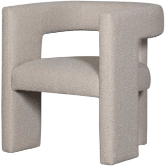 Sessel Tiwa aus Boucle-Stoff, Beige