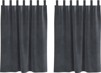 vidaXL Verdunkelungsvorhänge 2 pcs Hellgrau 140 x 140 cm Samt 4107263