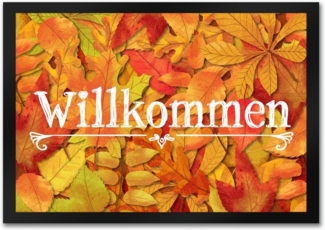 speecheese Fußmatte Fußmatte in 35x50 cm mit schönen Herbstblättern und Schriftzug