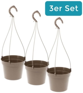 GarPet Blumentopf 3 x Blumenampel Hängeampel Hängetopf Outdoor Blumen Pflanz Topf Set