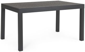 Gartenesstisch Cliv aus Aluminium, modern und ausziehbar, Anthrazit, für 6–8 Personen