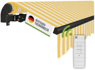 empasa Gelenkarmmarkise "START PLUS" elektrische Markise mit Fernbedienung & Handkurbel