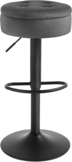 Woltu Barhocker (1 St), Sitzhocker mit Stauraum, höhenverstellbar, 360° drehbar, Samt