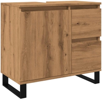 vidaXL Waschbeckenunterschrank Artisan-Eiche 65x33x60 cm Holzwerkstoff 857230