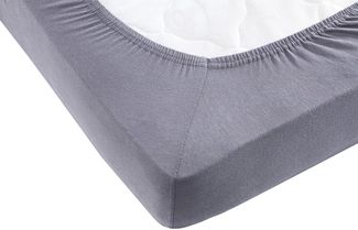 Visaggio Spannbettlaken Jersey aus 100% Baumwolle Boxspringbett / Wasserbett Spannbetttuch, Jersey, Gummizug: rundum, Spannbettlaken, für Matratzenhöhen bis 32 cm, Steghöhe 40 cm