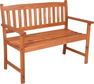 Gartenbank TORBEN 2-Sitzer - 110cm Breit, Akazie, Natur | Terrassenbank Wetterfest Sitzbank Outdoor Bank