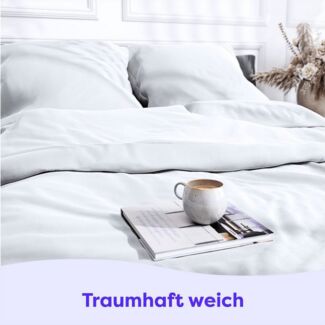 Wolkenfeld Kissenbezug Mako-Satin Baumwolle Kopfkissenbezug - Premium Kissenbezug, Größe 80x80, 40x80 und 70x90 cm I Baumwollsatin