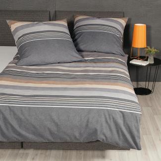 Bettwäsche DAVOS Biber ( 240x220 cm, mit 2 Kissen)